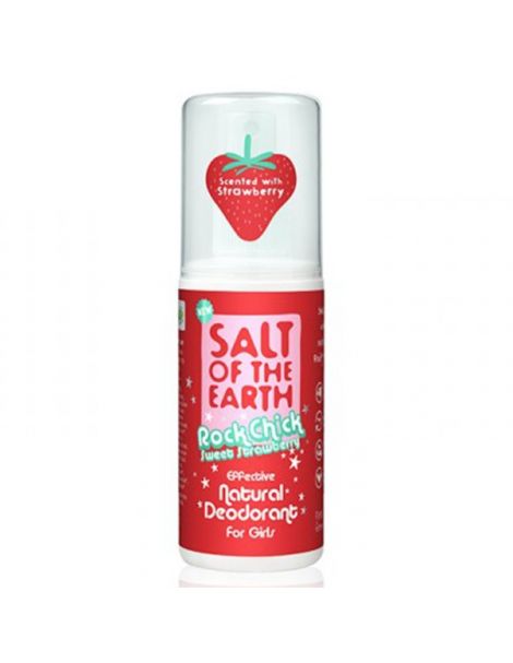 Desodorante Niñas Fresas Dulces Salt of the Earth - spray 100 ml.