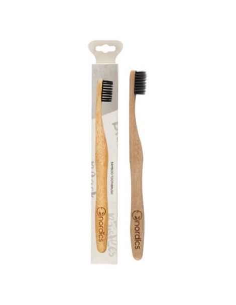 Cepillo Dental Adultos Bambú con Carbón Nordics