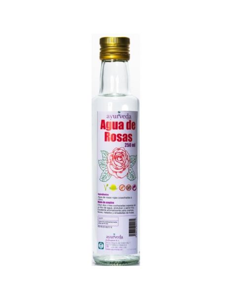 Agua de Rosas Rojas Ayurveda Auténtico - 500 ml.