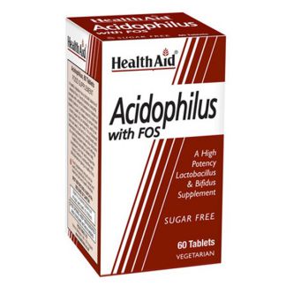 Acidophilus Mega Potenciy con FOS Health Aid - 60 comprimidos