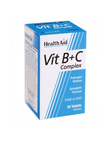 Complejo Vitamina B + C Health Aid - 30 comprimidos