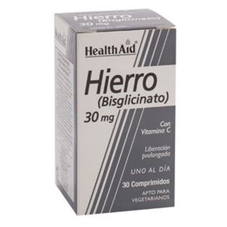 Hierro Bisglycinate Health Aid - 30 comprimidos