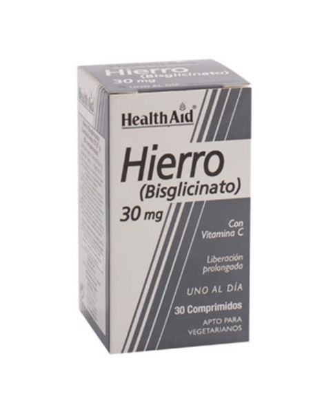Hierro Bisglycinate Health Aid - 30 comprimidos