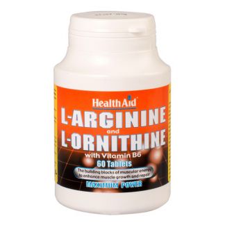 L-Arginina y L-Ornitine Health Aid - 60 comprimidos