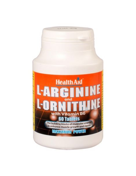 L-Arginina y L-Ornitine Health Aid - 60 comprimidos