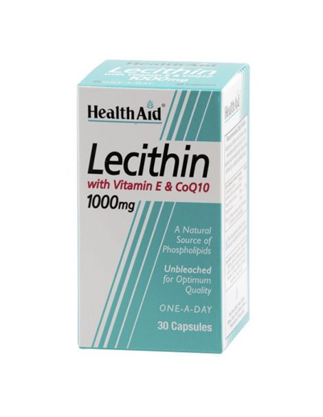 Lecitina, Vitamina E y CoQ10 Health Aid - 30 cápsulas