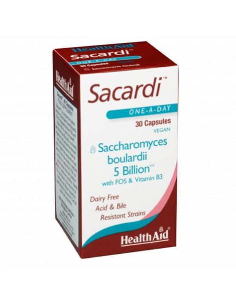 Sacardi (Saccharomyces Boulardii) Health Aid - 30 cápsulas