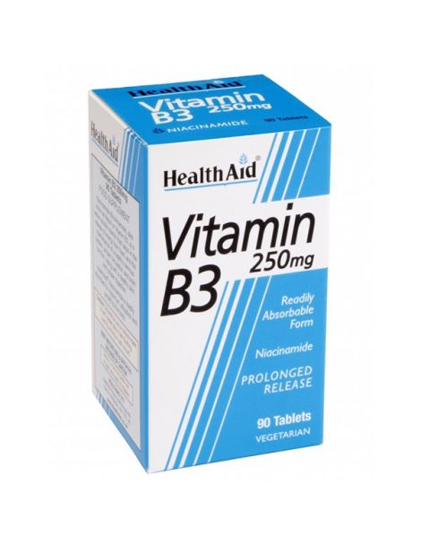 Vitamina B3 Niacinamida Health Aid - 90 comprimidos