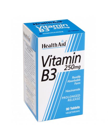 Vitamina B3 Niacinamida Health Aid - 90 comprimidos