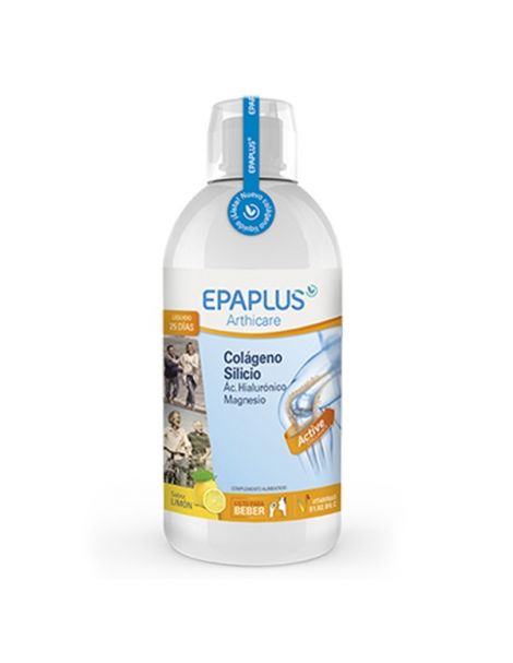 Colágeno, Silicio, Ácido Hialurónico y Magnesio Sabor Limón Bebible Epaplus - 500 ml.