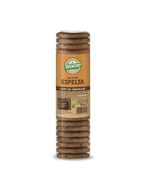 Galleta de Espelta con Chips de Chocolate Biocop - 250 gramos