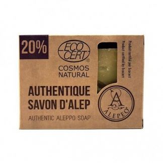 Jabón de Alepo 20% Ecocert Alepeo - pastilla de 200 gramos