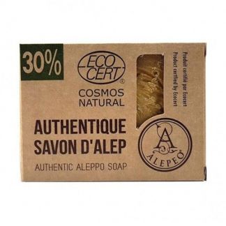 Jabón de Alepo 30% Ecocert Alepeo - pastilla de 200 gramos