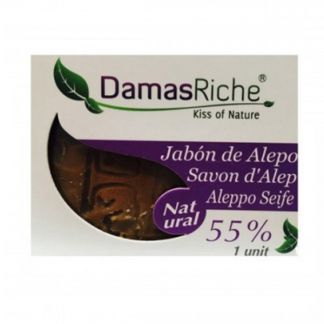 Jabón de Alepo 55% Damasriche - pastilla de 200 gramos