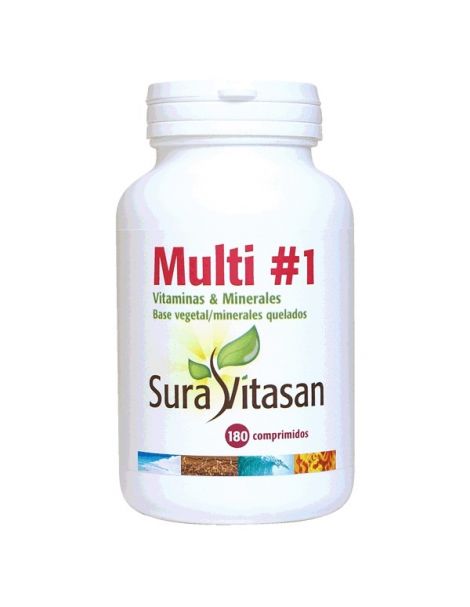 Multi 1 Vitaminas & Minerales Sura Vitasan - 180 comprimidos