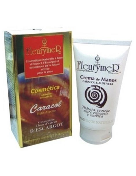 Crema de Manos Caracol y Aloe Vera Fleurymer - 80 ml.