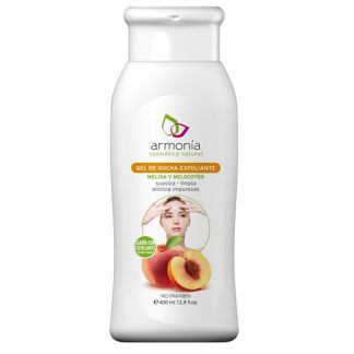 Gel de Ducha Exfoliante de Melocotón y Melisa Armonía - 400 ml.