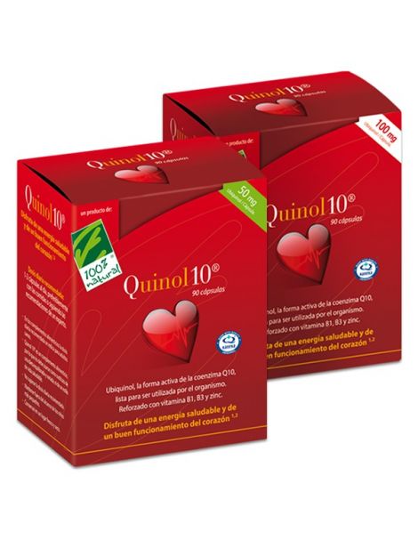 Quinol10 50 mg. Cien por Cien Natural - 90 perlas