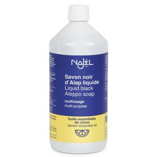 Jabón Negro de Alepo Líquido Multiusos Limón Najel - 1000 ml.