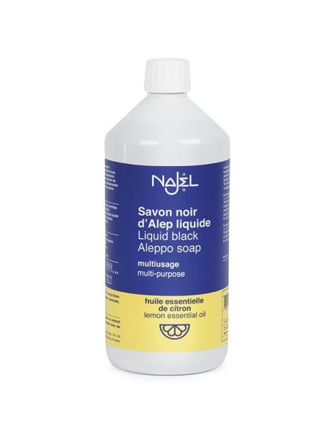 Jabón Negro de Alepo Líquido Multiusos Limón Najel - 1000 ml.