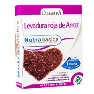 Nutrabasics Levadura Roja de Arroz Drasanvi - 30 cápsulas