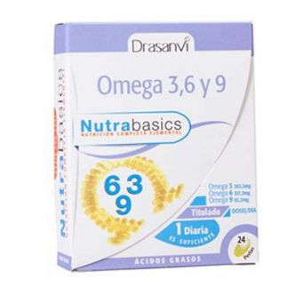 Nutrabasics Omega 3, 6 y 9 Drasanvi - 24 perlas