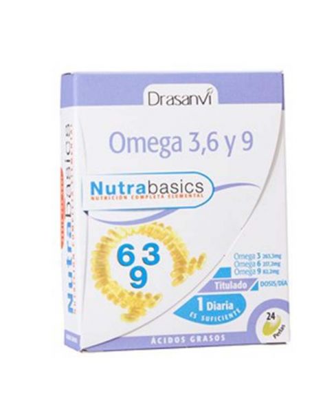 Nutrabasics Omega 3, 6 y 9 Drasanvi - 24 perlas