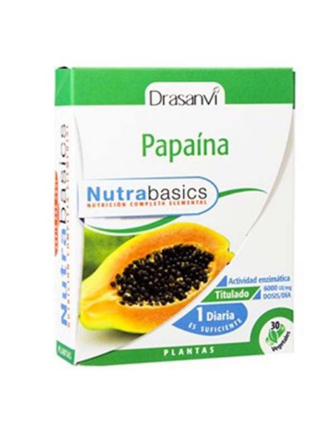Nutrabasics Papaína Drasanvi - 30 cápsulas