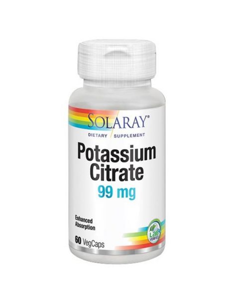 Potasio Citrato 99 mg. Solaray - 60 cápsulas