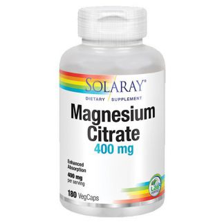 Magnesio Citrato Solaray - 180 cápsulas