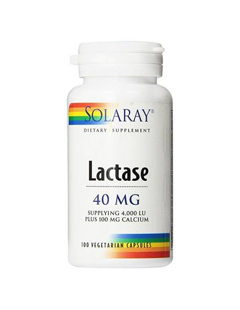 Lactasa 40 mg. 4000 FCC Solaray - 100 cápsulas