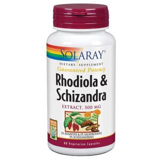 Schizandra - Rhodiola Solaray - 60 cápsulas