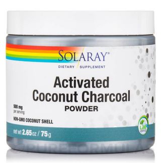 Charcoal Coconut Activated (Carbón Activo) Solaray - 150 gramos