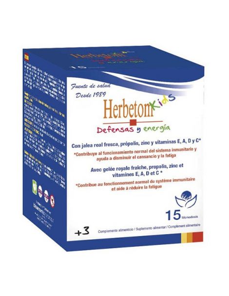 Herbetom Kids Defensas y Energía Bioserum - 15 monodosis