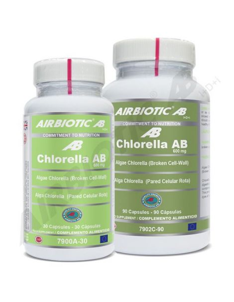Chlorella AB 600 mg Airbiotic - 90 cápsulas