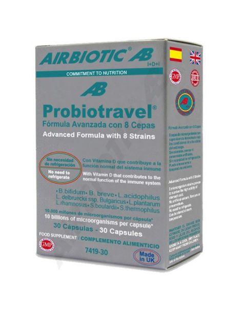 Probiotravel Airbiotic - 30 cápsulas