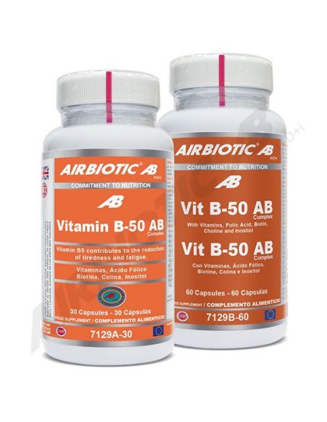 Vitamina B-50 Complex Airbiotic - 60 cápsulas