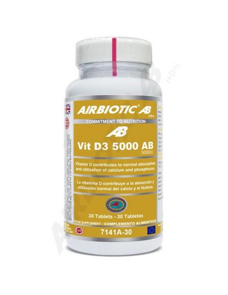 Vitamina D3 5000 UI Airbiotic - 30 comprimidos