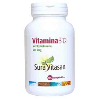 Vitamina B12 (Metilcobalamina) 500 mcg. Sura Vitasan - 100 cápsulas