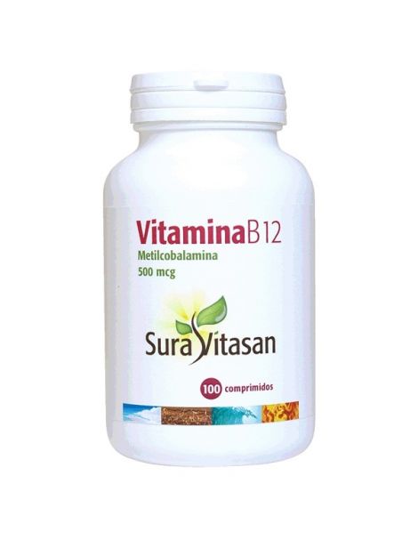 Vitamina B12 (Metilcobalamina) 500 mcg. Sura Vitasan - 100 cápsulas