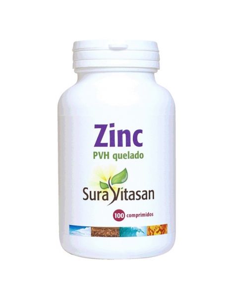 Zinc PVH Quelado 25 mg. Sura Vitasan - 100 cápsulas