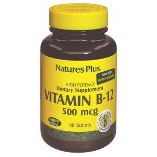 Vitamina B12 500 mcg. Nature's Plus - 90 comprimidos