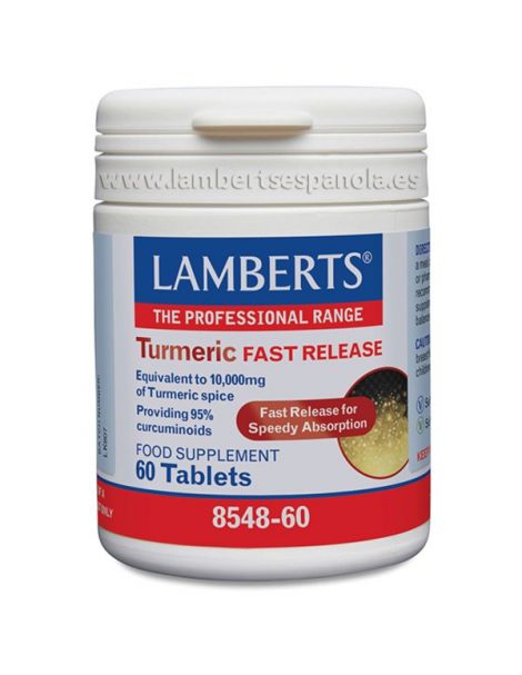 Cúrcuma Liberación Rápida Lamberts -  60 tabletas