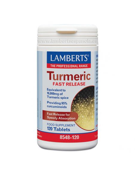 Cúrcuma Liberación Rápida Lamberts -  120 tabletas