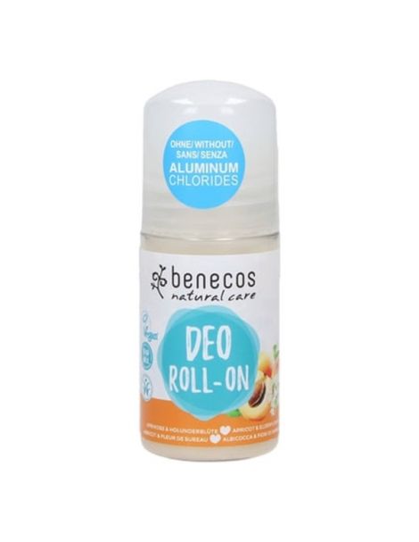 Desodorante Albaricoque y Saúco Roll-On Benecos - 50 ml.