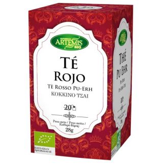 Té Rojo Pu Erh Bio Artemis Herbes del Molí - 20 bolsitas