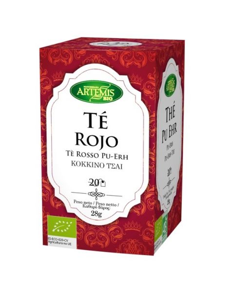 Té Rojo Pu Erh Bio Artemis Herbes del Molí - 20 bolsitas