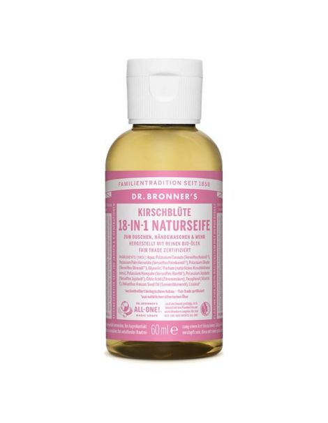 Jabón de Castilla Líquido Flor de Cerezo Dr. Bronner´s - 59 ml.