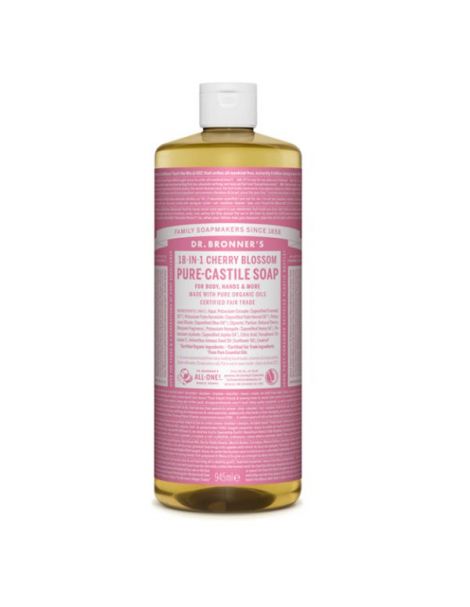 Jabón de Castilla Líquido Flor de Cerezo Dr. Bronner´s - 946 ml.