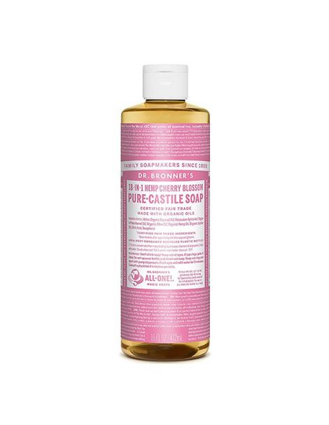 Jabón de Castilla Líquido Flor de Cerezo Dr. Bronner´s - 473 ml.